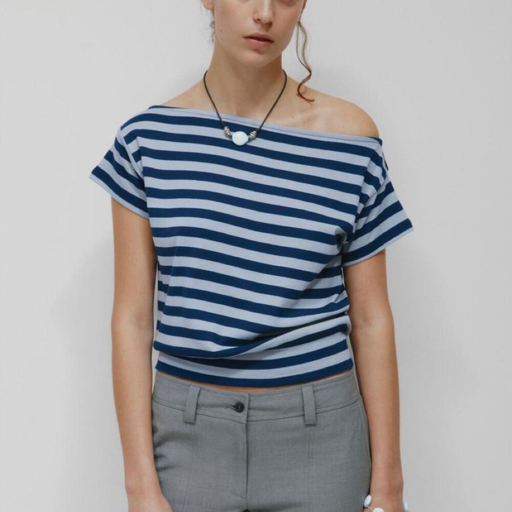 Nwt kotn boatneck striped top